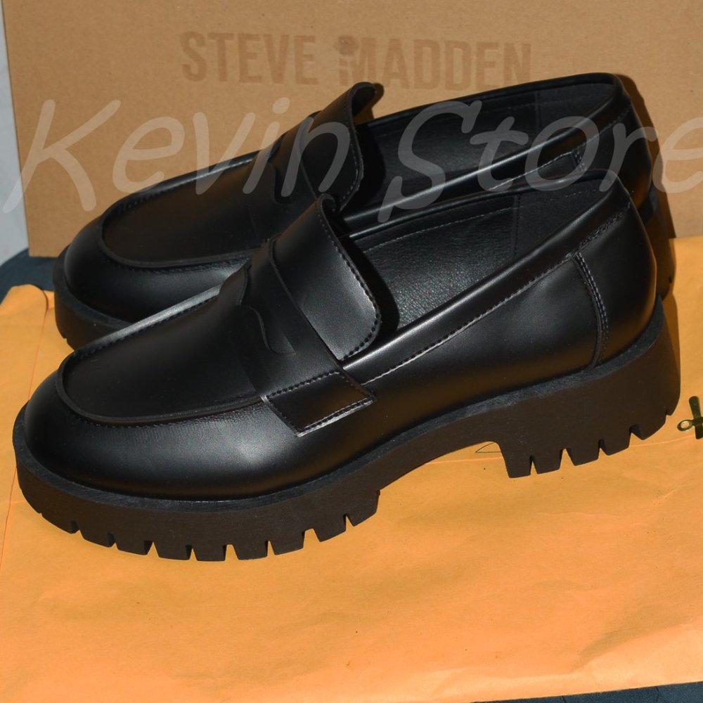 Ladies' black Lug Loafer   Steve Madden - Picture 3 of 8